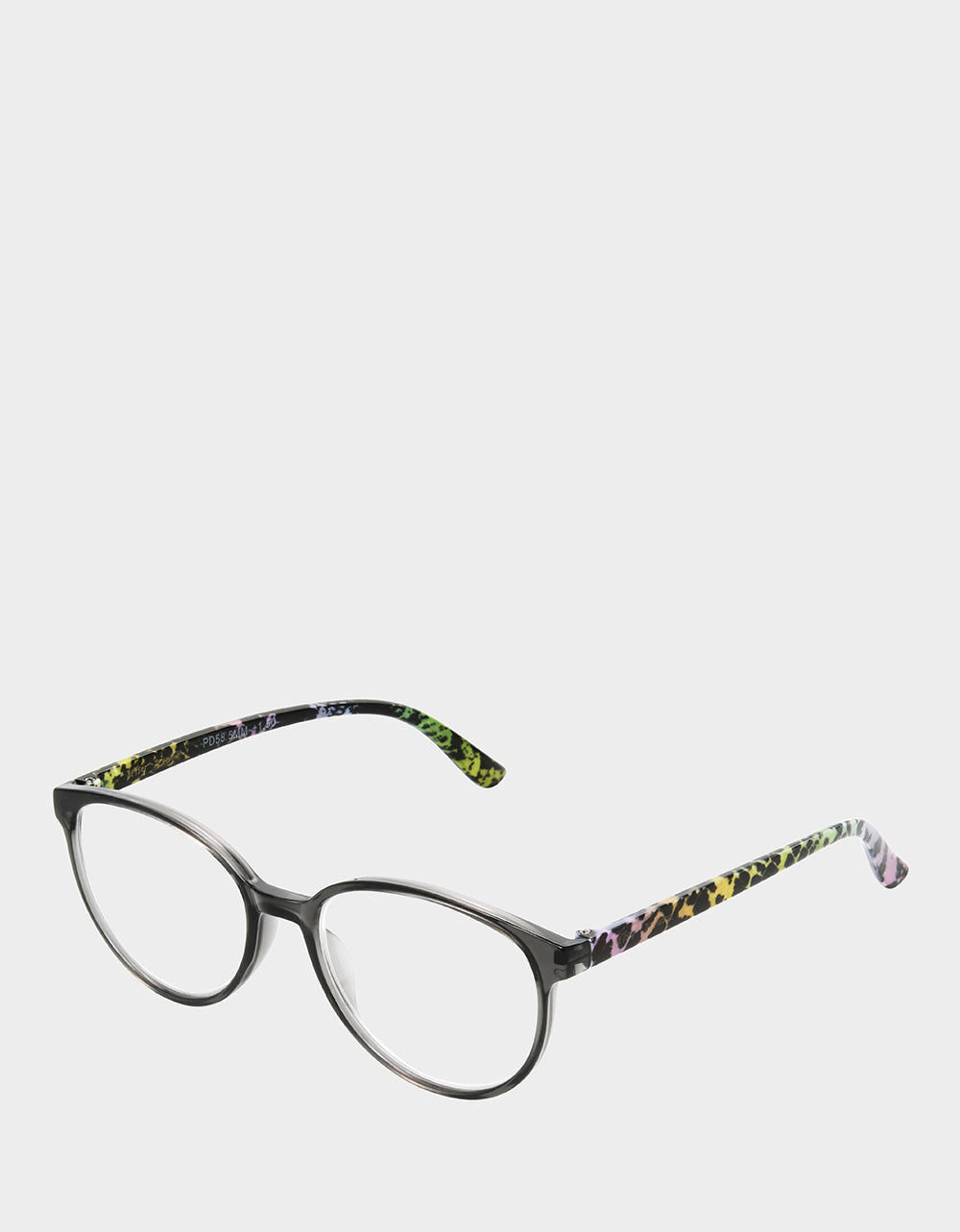 Betsey Johnson Premium | CAREFREE DAYS ROUND READING GLASSES LIGHT GREY Women's Round Grey Pastel Reading Glasses