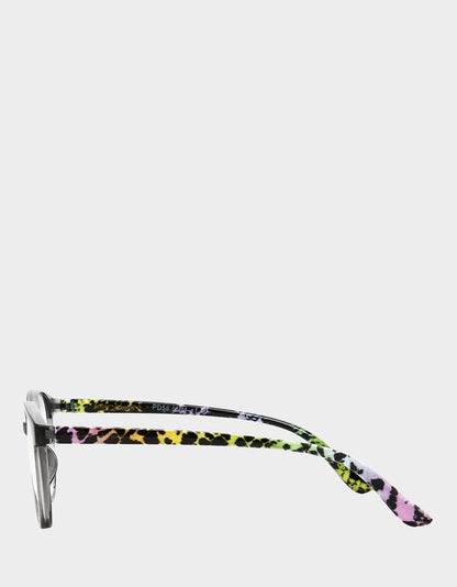 Betsey Johnson Premium | CAREFREE DAYS ROUND READING GLASSES LIGHT GREY Women's Round Grey Pastel Reading Glasses