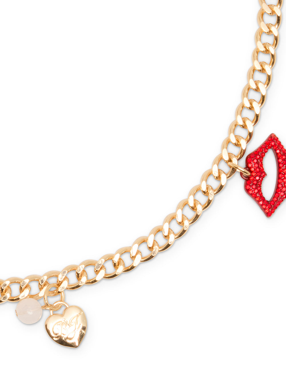 Betsey Johnson Popular | MULTI CHARM CHAIN BELT GOLD Women's Metal Charm Adjustable Belt