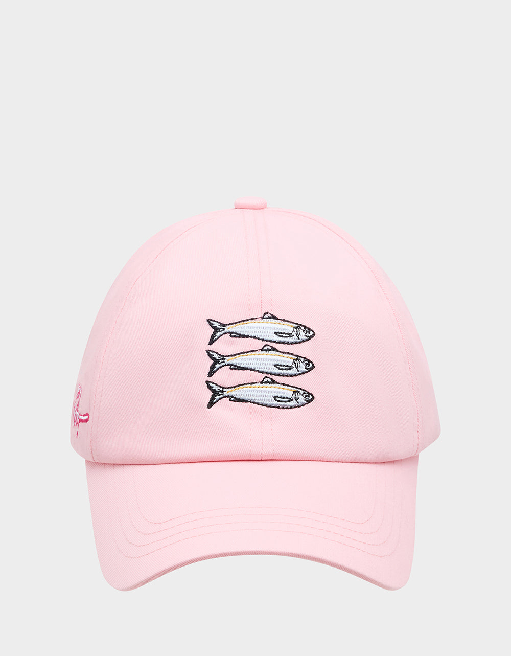 Betsey Johnson Everyday | SARDINE EMBROIDERED BASEBALL CAP Women's Pink Sardine Baseball Hat