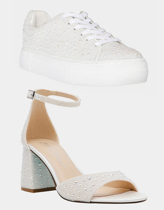 Betsey Johnson Trending | HERE COMES THE BRIDE BUNDLE Women's Bridal Pearl Sneakers and Heels Set
