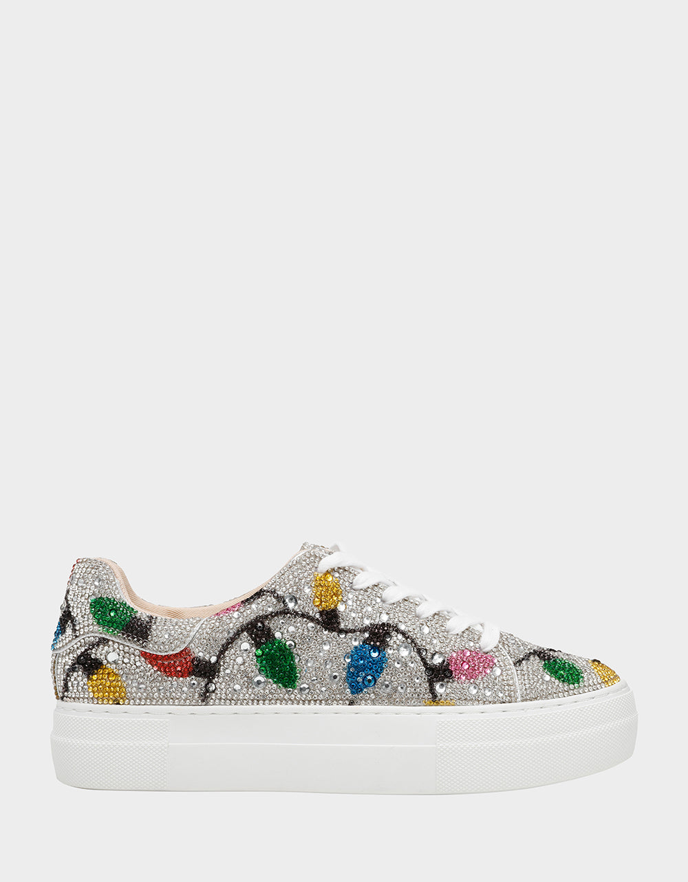 Betsey Johnson Exclusive | MOMMY & ME MULTI LIGHTS HOLIDAY BUNDLE Women's and Kid's Rhinestone Christmas Multicolor Lights Sidny Matching Sneakers