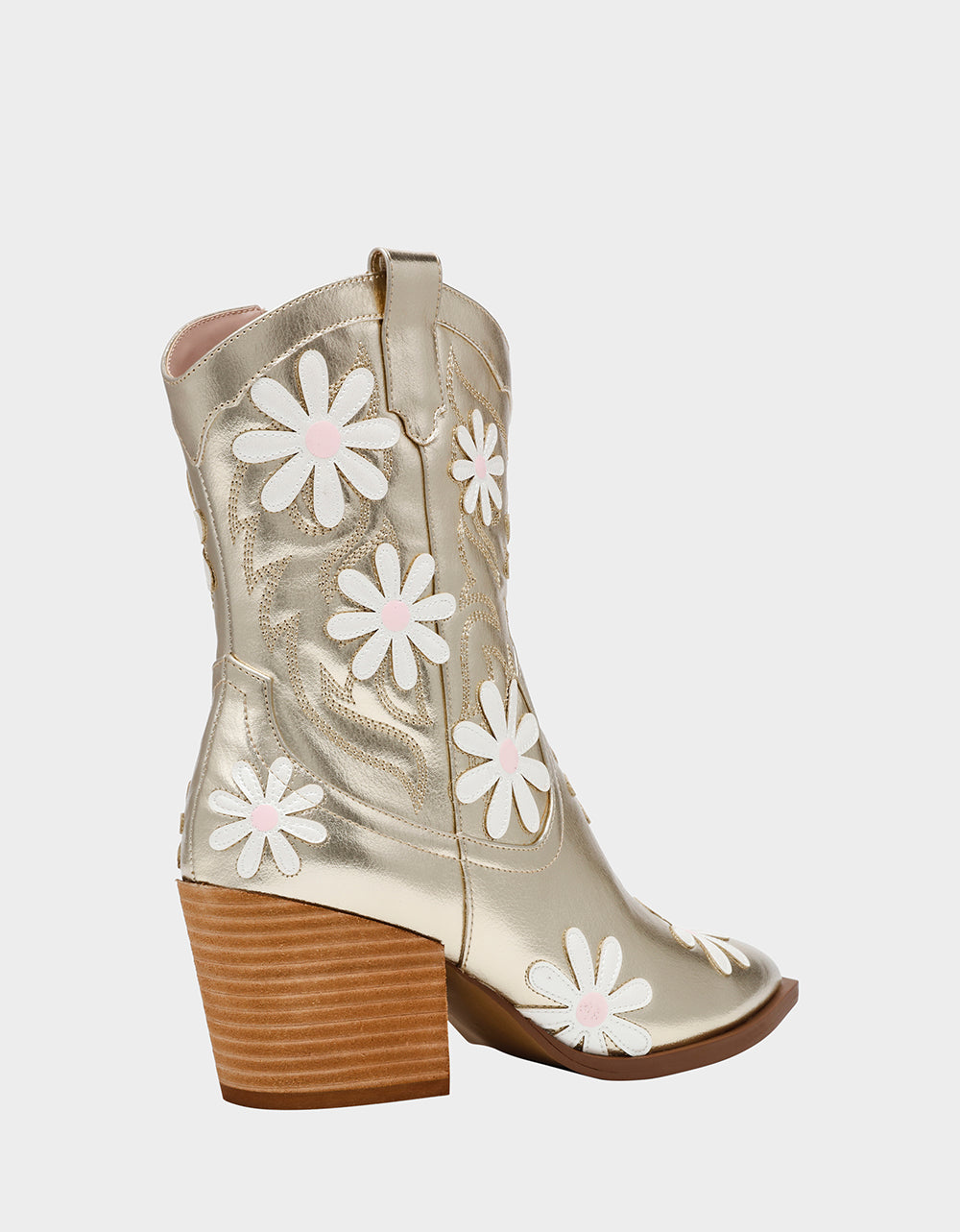 Betsey Johnson Discount | TEDDYY GOLD Western Pointed-Toe Ankle Boot