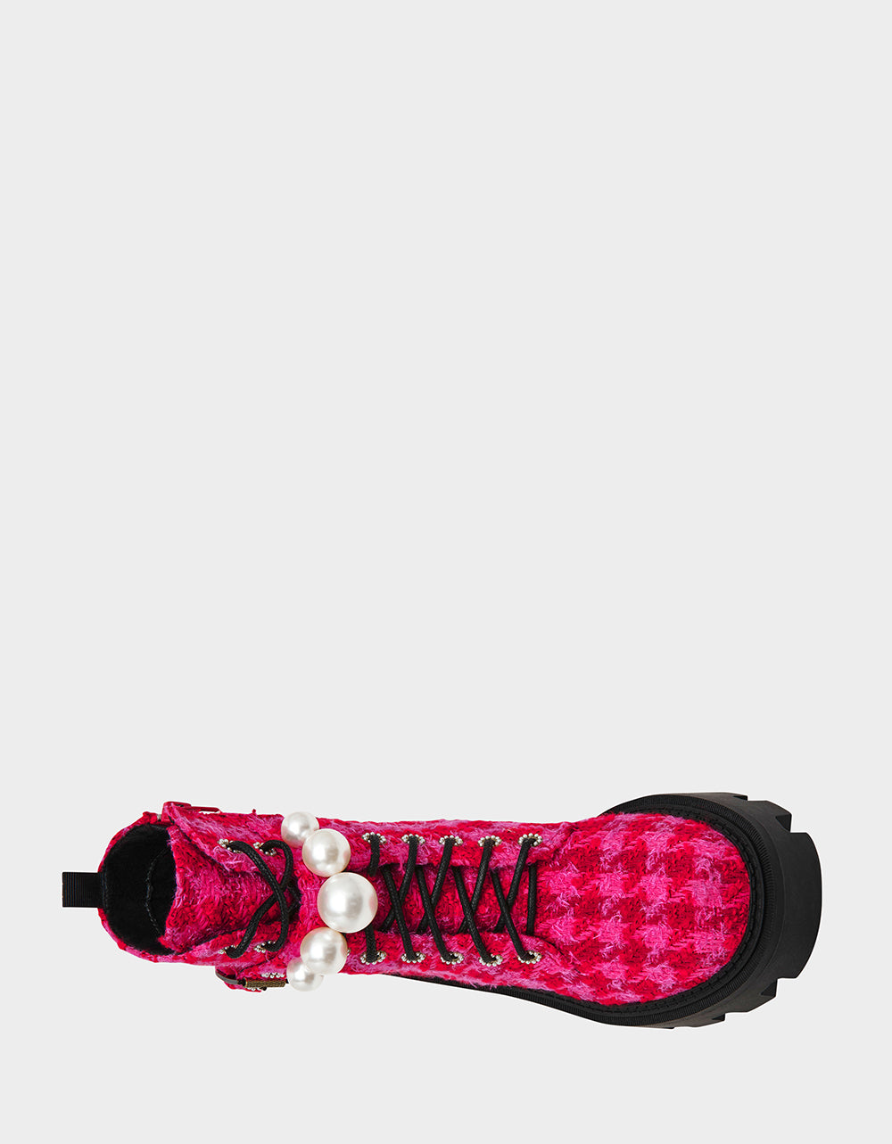 Betsey Johnson Customer Favorite | JONNIE FUCHSIA MULTI Lace-Up Platform Combat Women's Ankle Boot