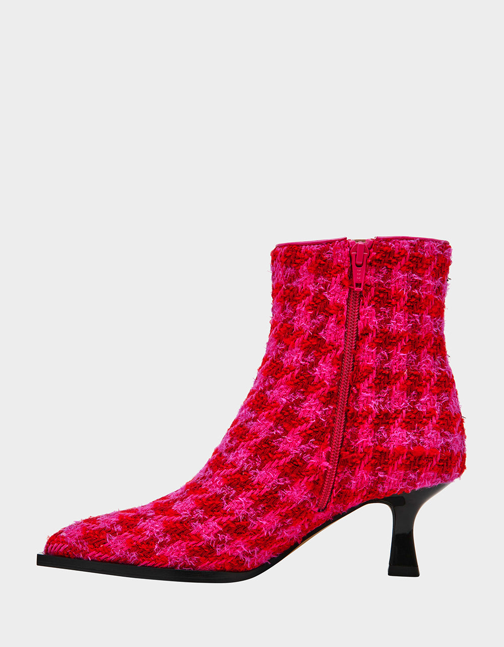 Betsey Johnson New | LOUISA FUCHSIA MULTI Women's Pointed Toe Kitten Heel Ankle Bootie