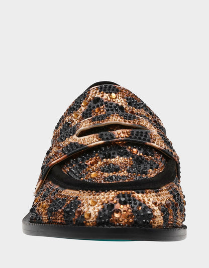 Betsey Johnson Trending | CANNE LEOPARD Slip-On Embellished Rhinestone Women's Loafer