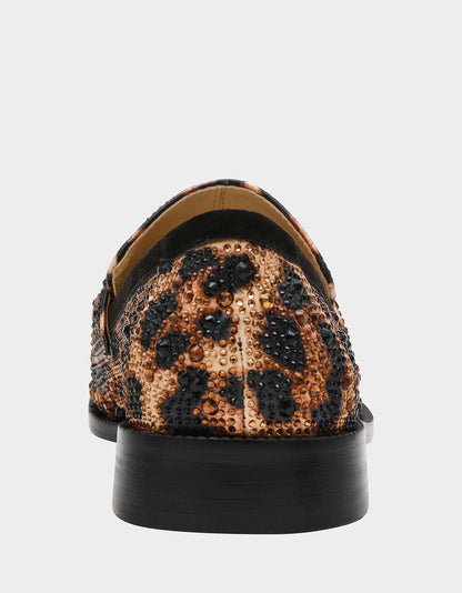 Betsey Johnson Trending | CANNE LEOPARD Slip-On Embellished Rhinestone Women's Loafer