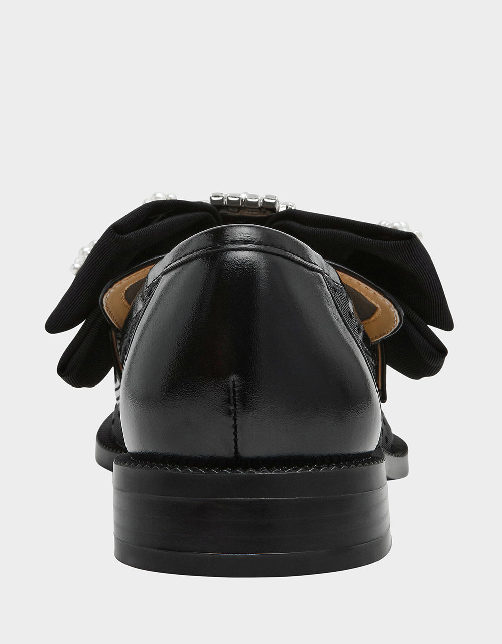 Betsey Johnson Smart Buy | SETH BLACK Women's Mesh Pearl Bow Slip-On Loafer