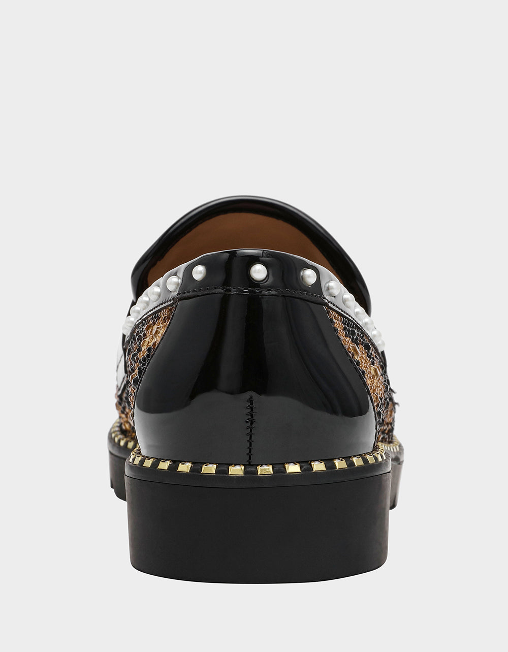 Betsey Johnson Quality | LYDIAA LEOPARD Rhinestone Embellished Platform Women's Loafer