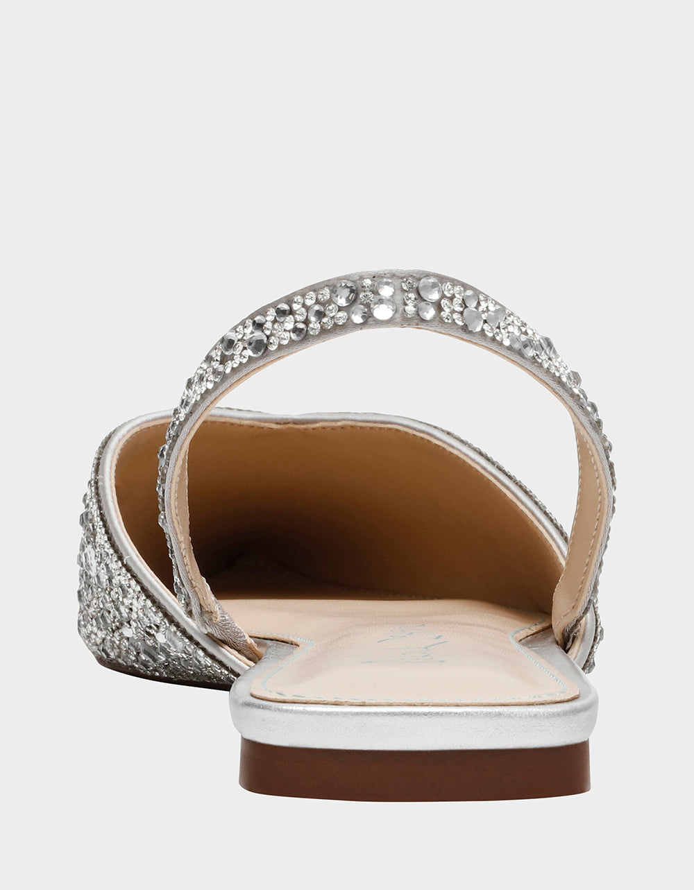 Betsey Johnson Popular | VANCE SILVER Rhinestone Slingback Flats