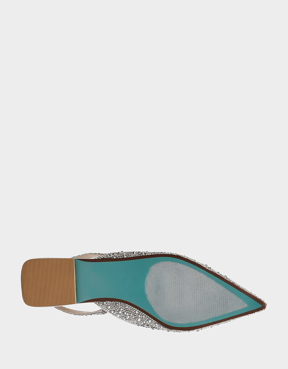 Betsey Johnson Popular | VANCE SILVER Rhinestone Slingback Flats