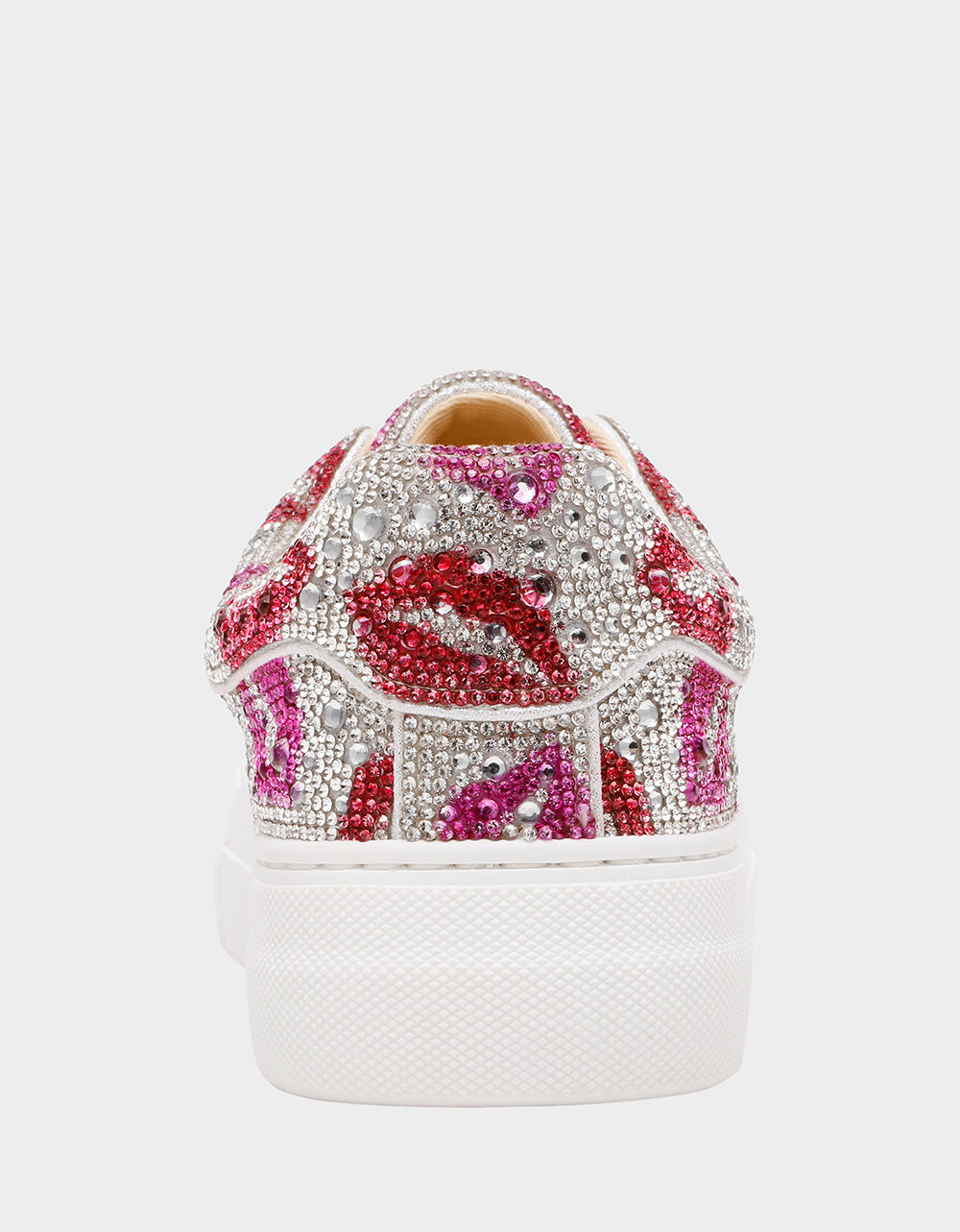 Betsey Johnson Quality | SIDNY MULTI LIPS Women's Rhinestone Platform Sneaker