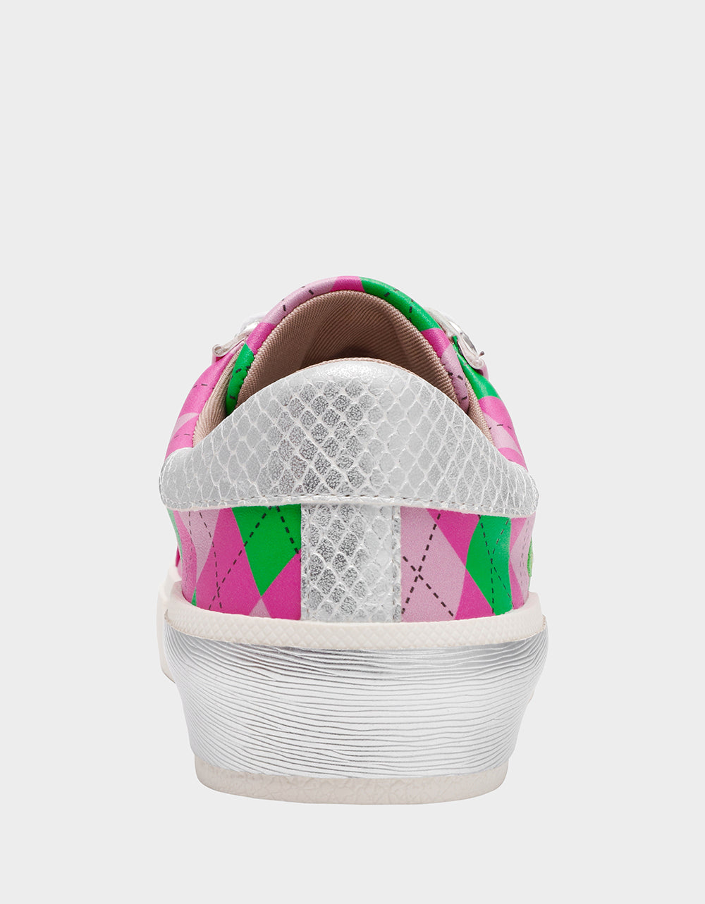 Betsey Johnson Special Offer | SHERRIE PINK/GREEN MULTI Women's Low-Top Lace-Up Sneaker