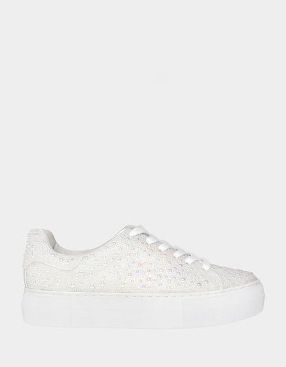 Betsey Johnson Featured | SB-SIDNY IVORY Pearl Sneaker