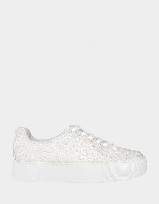 Betsey Johnson Featured | SB-SIDNY IVORY Pearl Sneaker