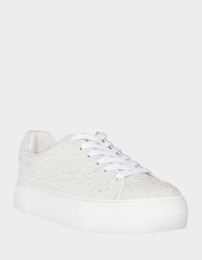 Betsey Johnson Featured | SB-SIDNY IVORY Pearl Sneaker
