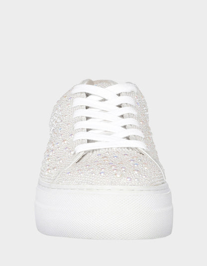 Betsey Johnson Featured | SB-SIDNY IVORY Pearl Sneaker