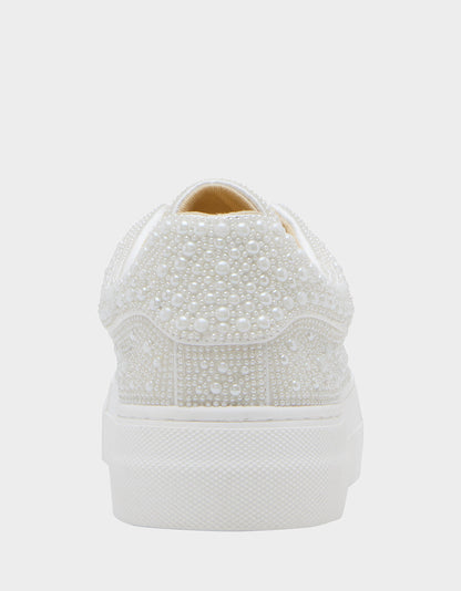 Betsey Johnson Featured | SB-SIDNY IVORY Pearl Sneaker