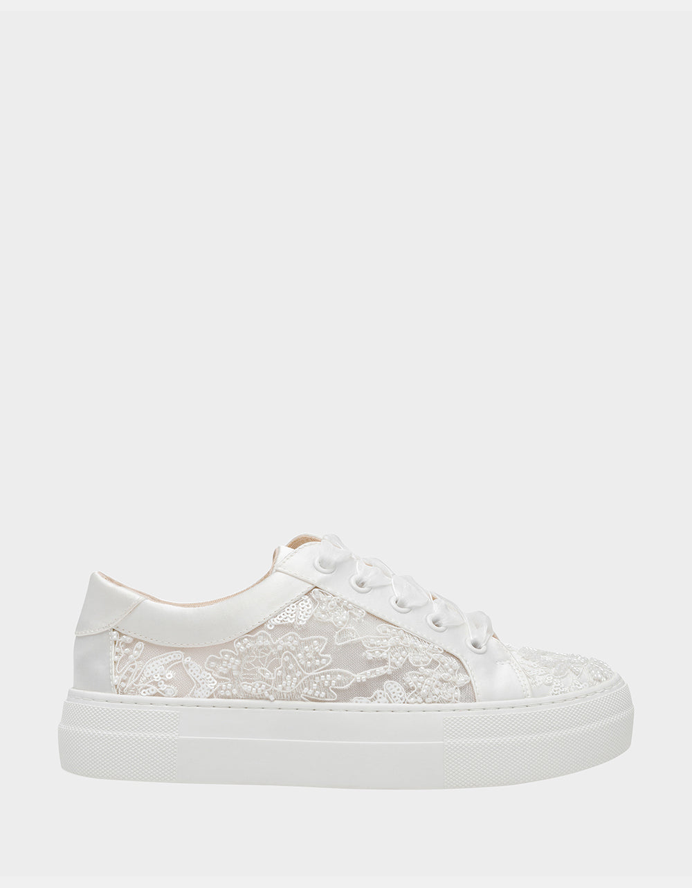Betsey Johnson Everyday | THEAA IVORY Platform Low-Top Lace-Up Sneakers
