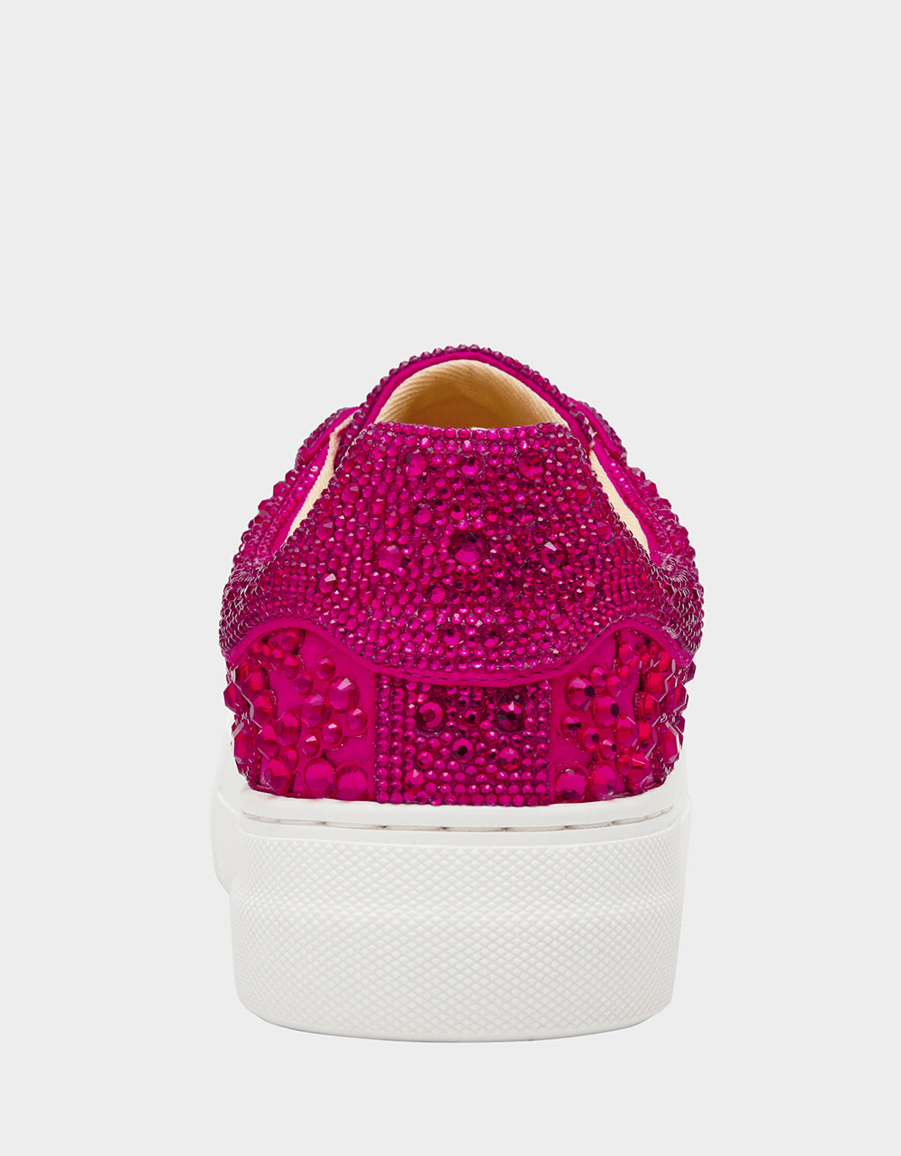 Betsey Johnson Best Seller | REILY Fuchsia Platform Low-Top Lace-Up Rhinestone Women's Sneaker