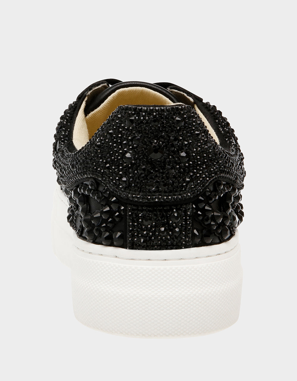 Betsey Johnson Deals | REILY Black Platform Low-Top Lace-Up Rhinestone Women's Sneaker