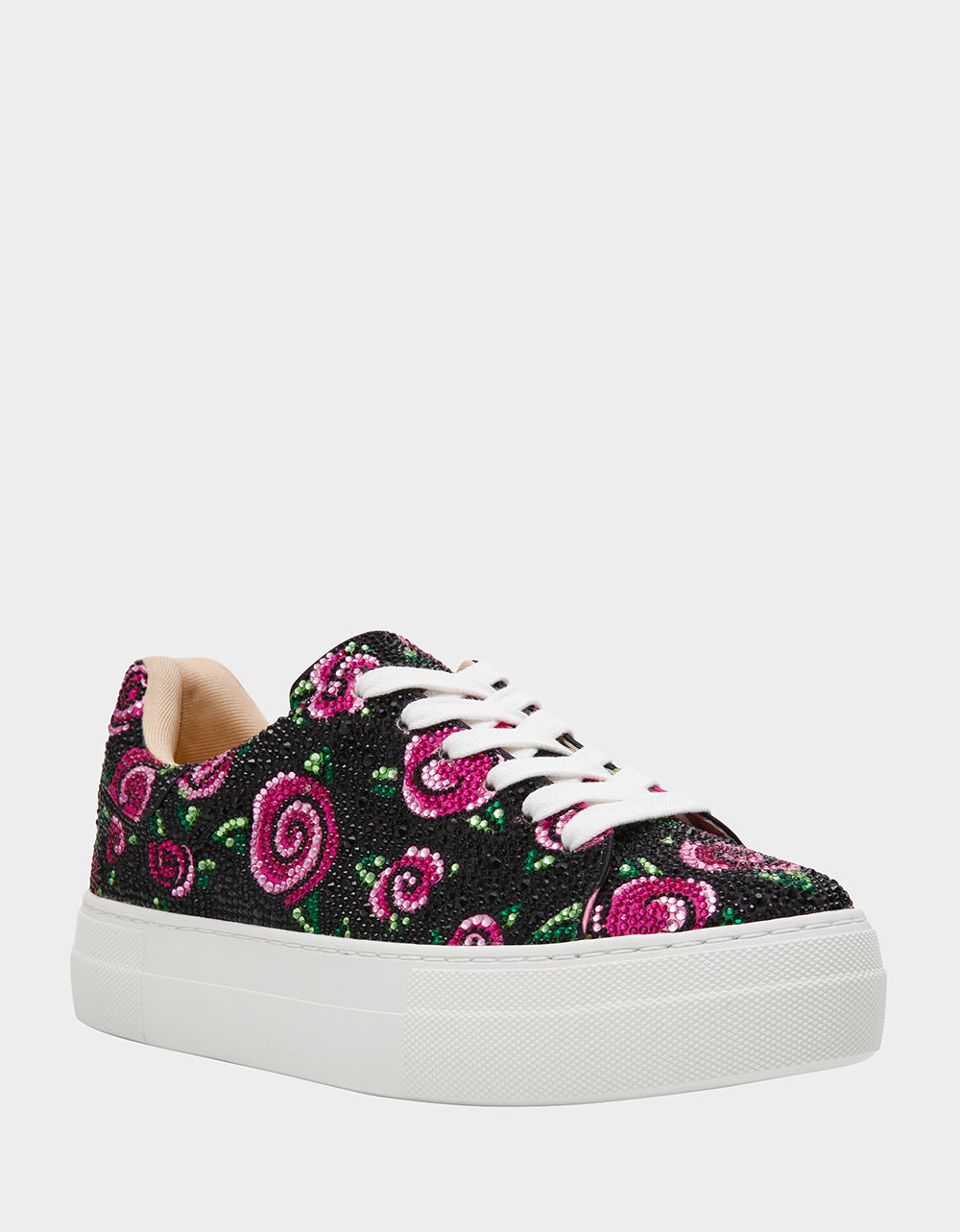 Betsey Johnson Smart Buy | SIDNY BLACK ROSE Women's Tennis Sneaker