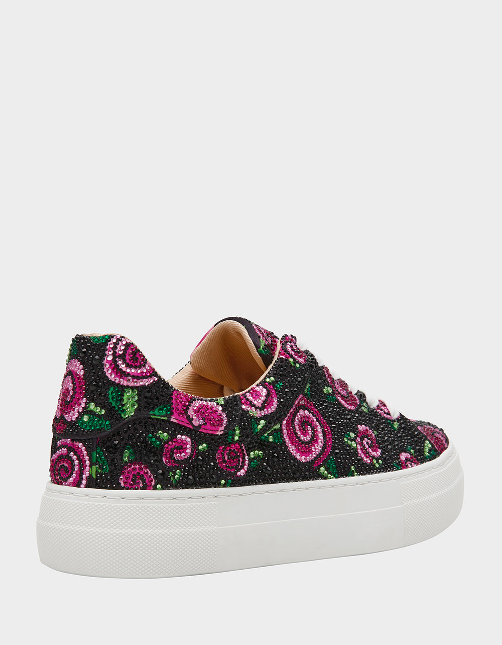Betsey Johnson Smart Buy | SIDNY BLACK ROSE Women's Tennis Sneaker