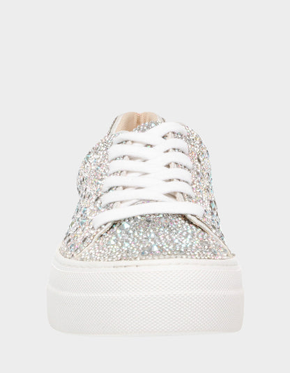 Betsey Johnson Best Price | SIDNY RHINESTONES Lace Up Sneakers