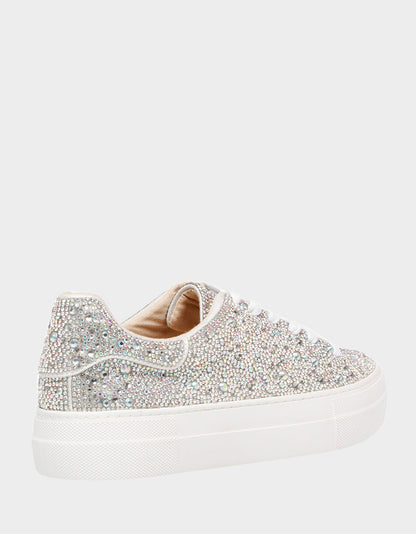 Betsey Johnson Best Price | SIDNY RHINESTONES Lace Up Sneakers