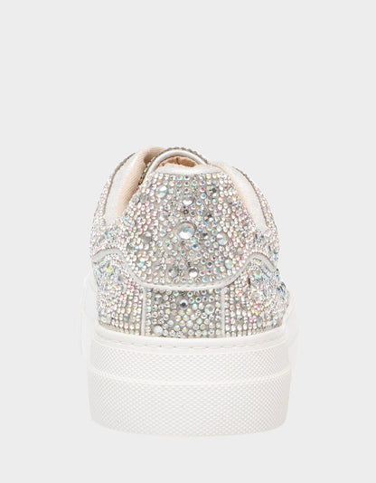 Betsey Johnson Best Price | SIDNY RHINESTONES Lace Up Sneakers