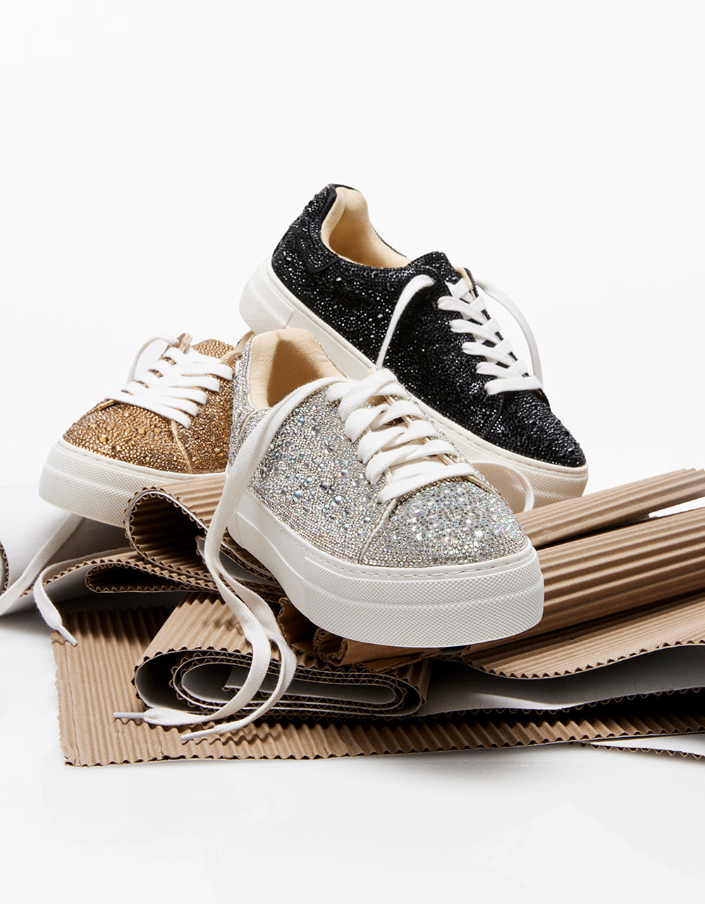 Betsey Johnson Best Price | SIDNY RHINESTONES Lace Up Sneakers
