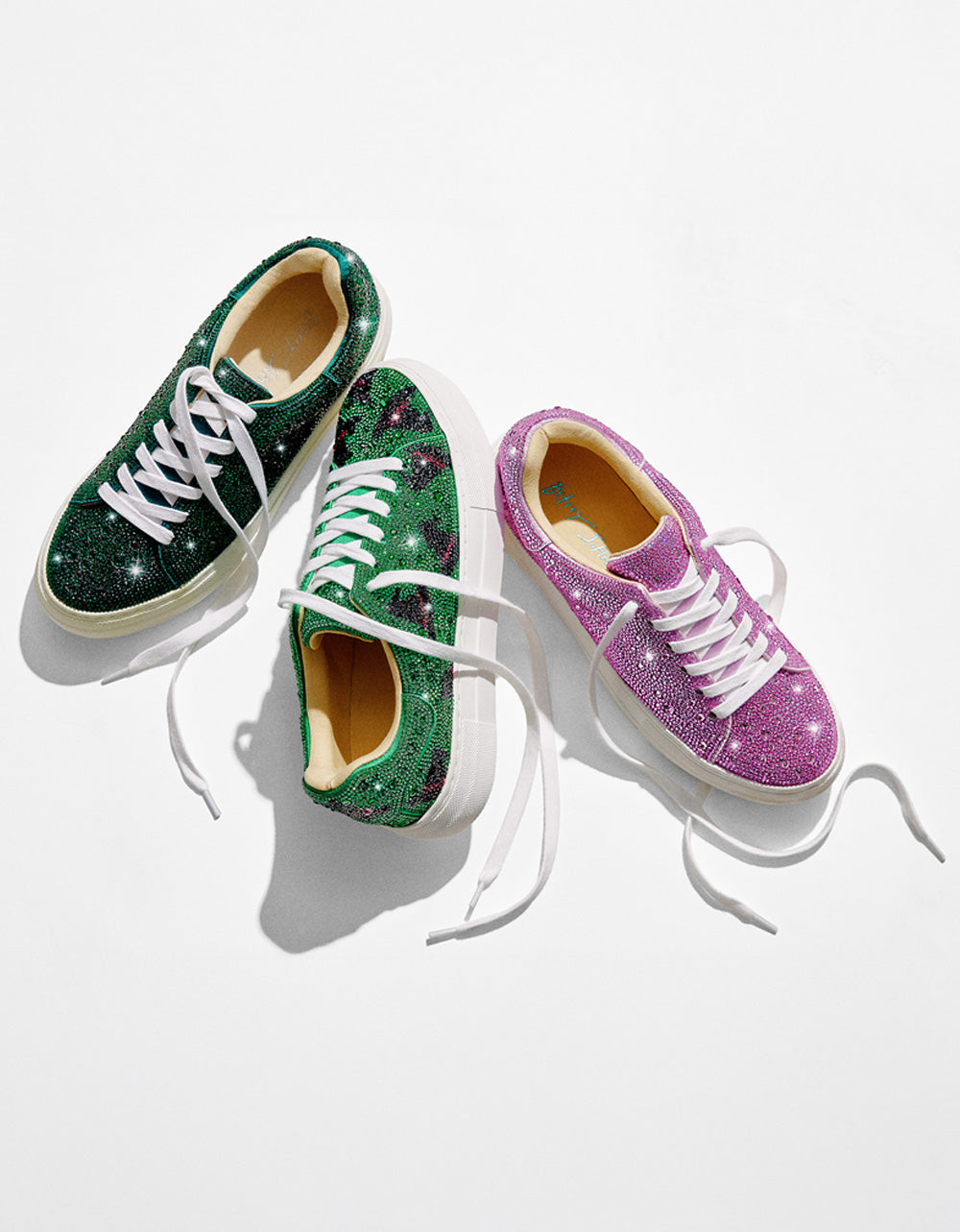 Betsey Johnson Popular | SIDNY EMERALD Rhinestone Sneaker