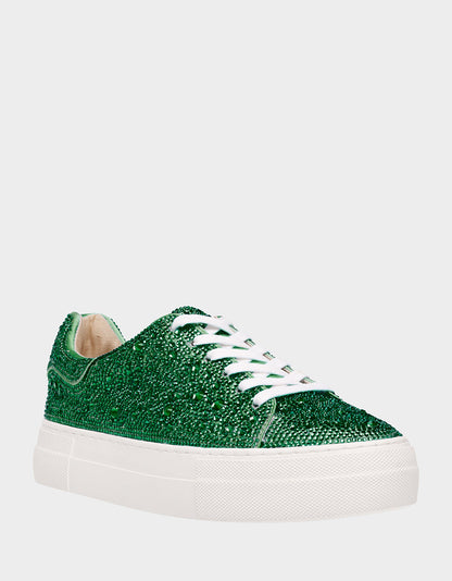 Betsey Johnson Popular | SIDNY EMERALD Rhinestone Sneaker