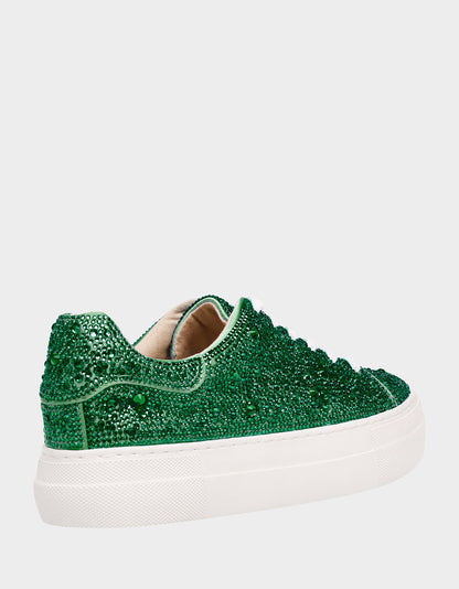 Betsey Johnson Popular | SIDNY EMERALD Rhinestone Sneaker