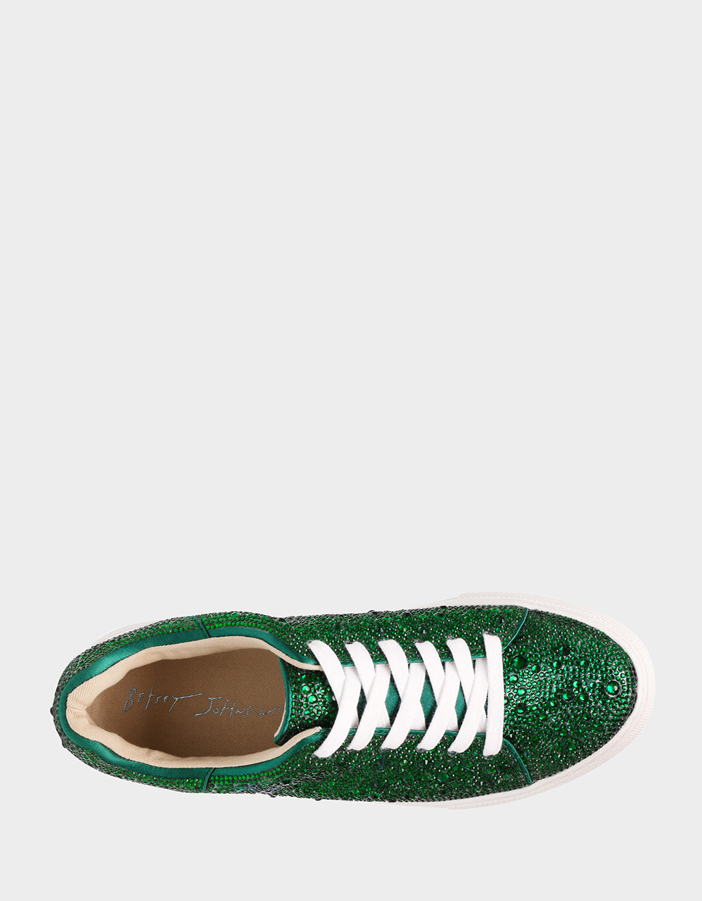 Betsey Johnson Popular | SIDNY EMERALD Rhinestone Sneaker