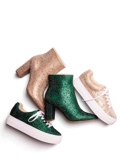 Betsey Johnson Popular | SIDNY EMERALD Rhinestone Sneaker