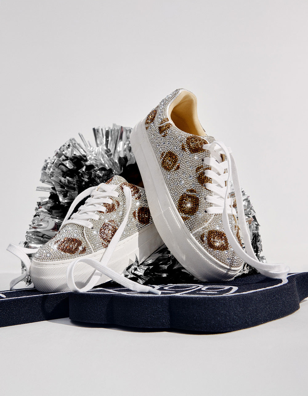 Betsey Johnson Top Pick | SIDNY SILVER FOOTBALL Women's Football Sneaker