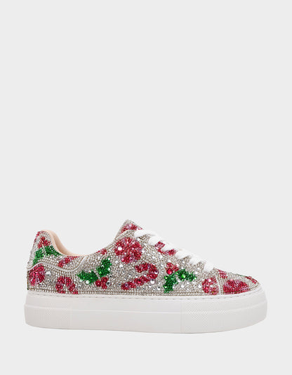 Betsey Johnson Hot Sale | SIDNY HOLLY Women's Christmas Holly Sneaker