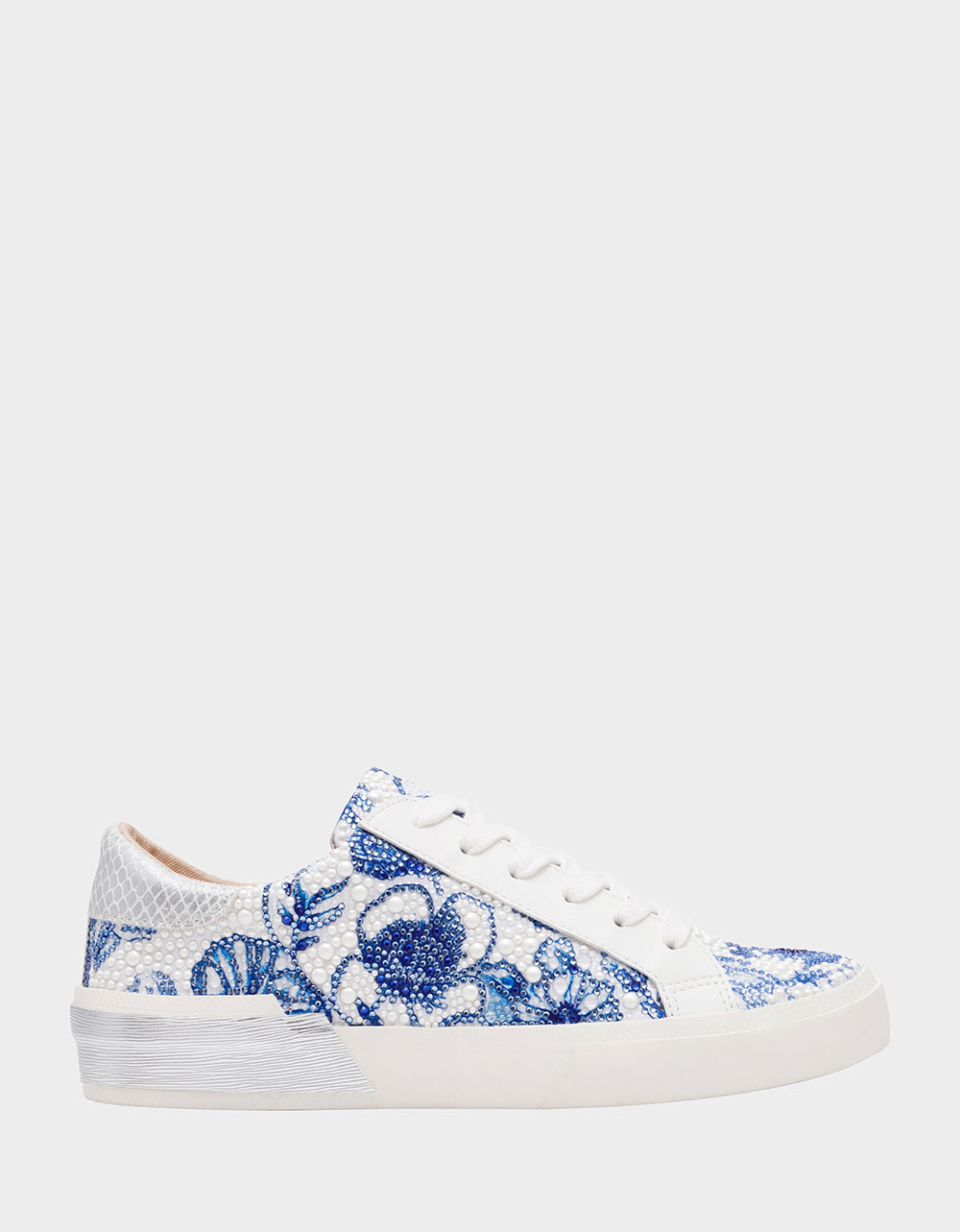 Betsey Johnson Value | DAMON WHITE/BLUE FLORAL Women's Blue Floral Sneaker
