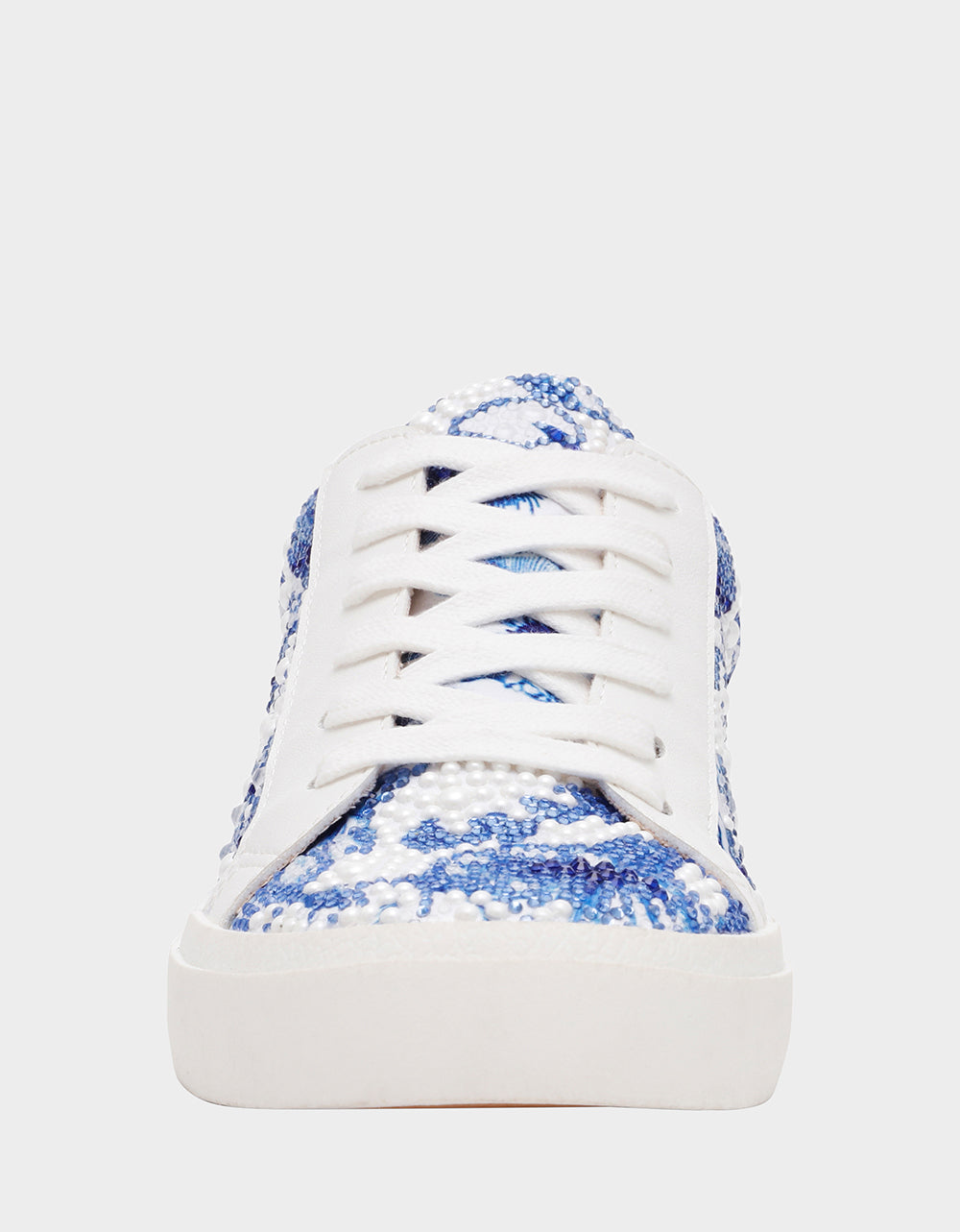 Betsey Johnson Value | DAMON WHITE/BLUE FLORAL Women's Blue Floral Sneaker