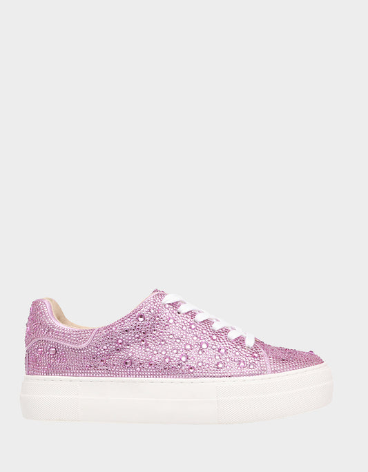 Betsey Johnson Sale | SIDNY LIGHT PINK Rhinestone Sneaker