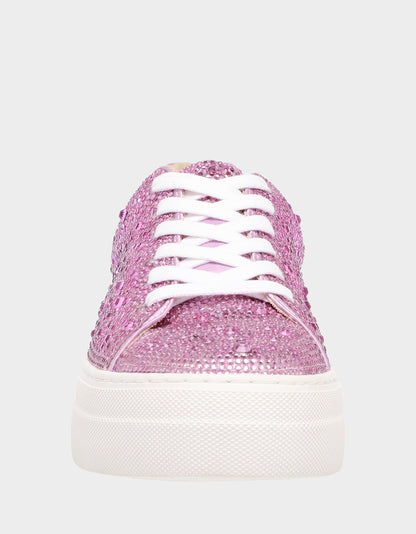 Betsey Johnson Sale | SIDNY LIGHT PINK Rhinestone Sneaker