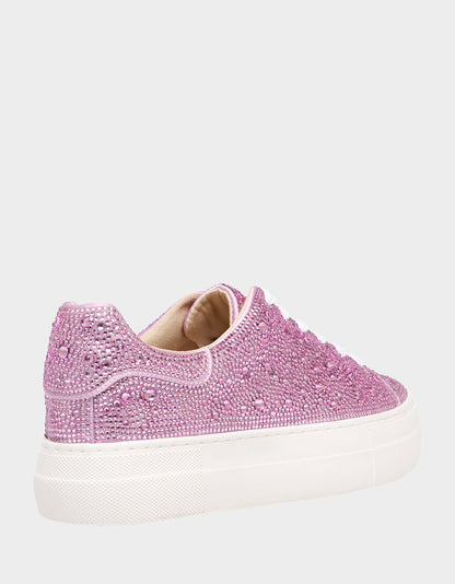 Betsey Johnson Sale | SIDNY LIGHT PINK Rhinestone Sneaker