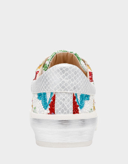 Betsey Johnson Sale | DAMON BRIGHT MULTI Women's Multicolor Floral Sneaker