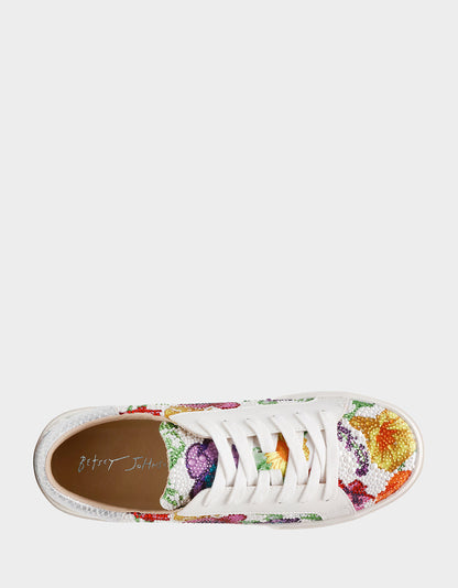 Betsey Johnson Sale | DAMON BRIGHT MULTI Women's Multicolor Floral Sneaker