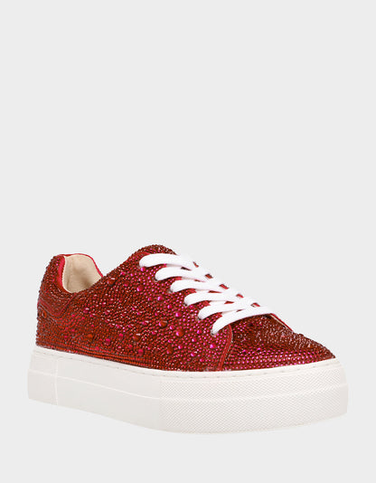 Betsey Johnson Smart Buy | SIDNY RED Rhinestone Sneaker