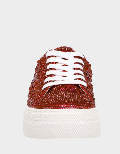 Betsey Johnson Smart Buy | SIDNY RED Rhinestone Sneaker