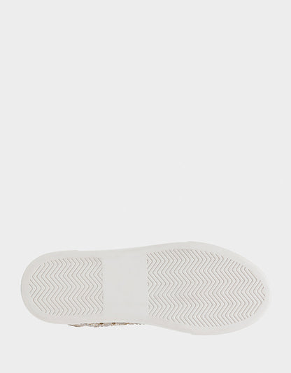 Betsey Johnson Great Value | REILY LIGHT GOLD Platform Low-Top Lace-Up Rhinestone Women's Sneaker