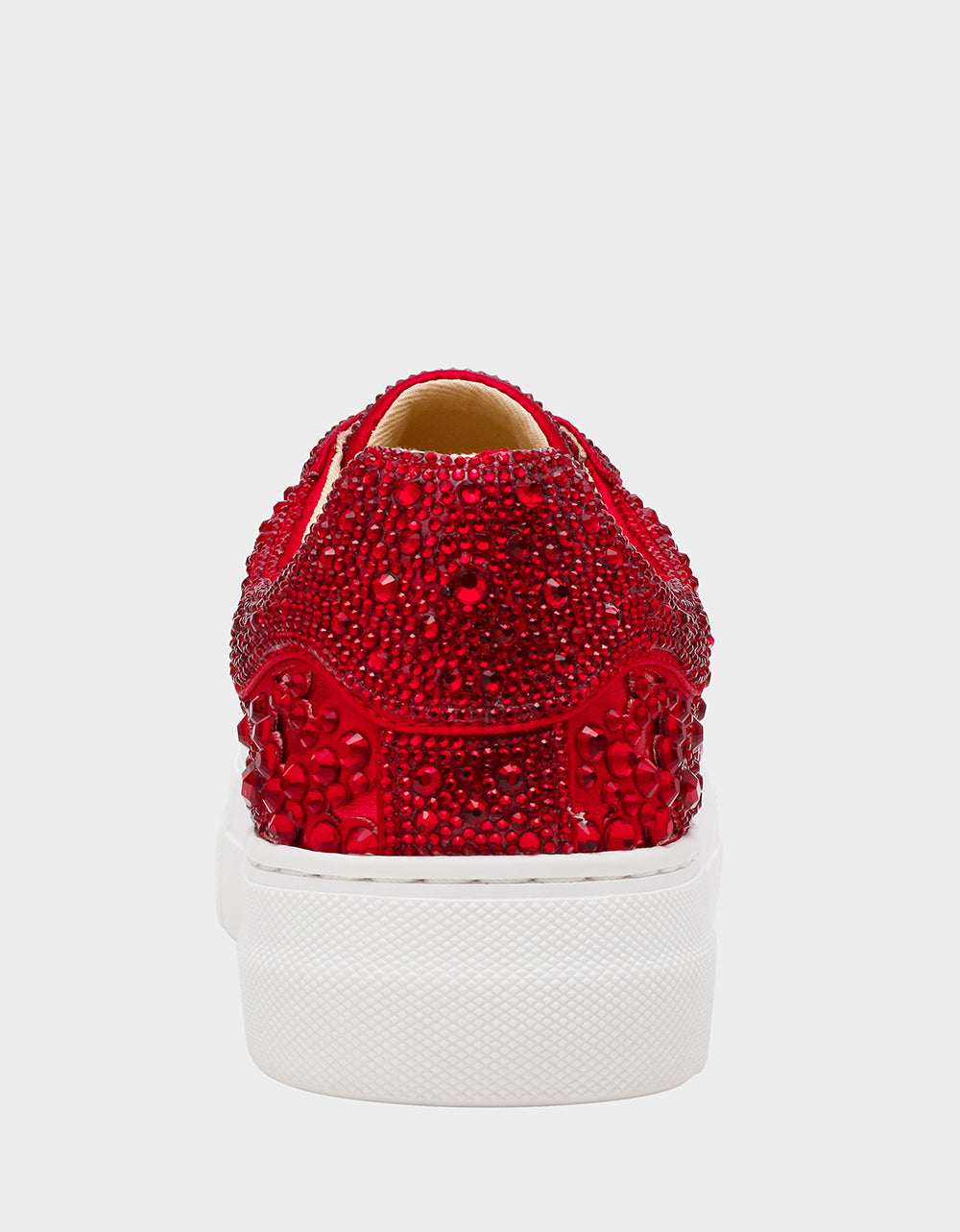 Betsey Johnson Recommended | REILY RED Platform Low-Top Lace-Up Rhinestone Women's Sneaker