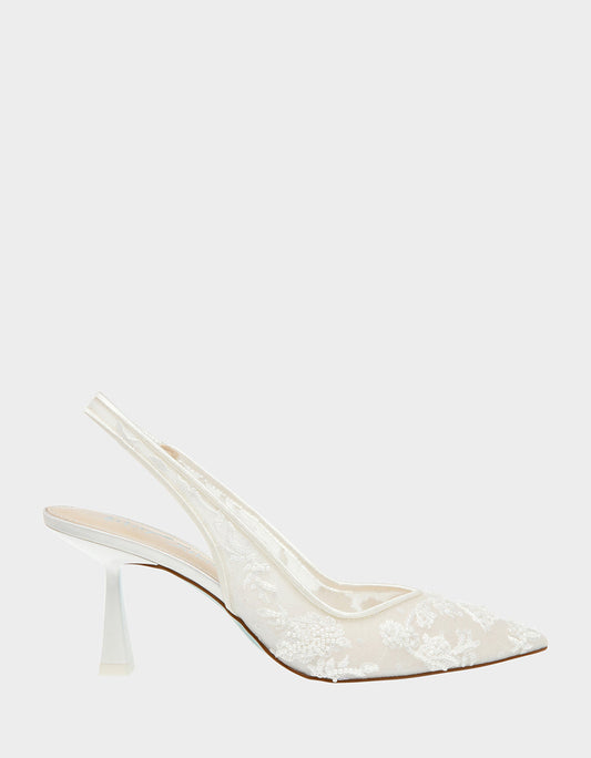 Betsey Johnson Special Offer | NIKKI IVORY Slingback Heels